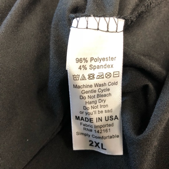 ✨🖤Solid Black 2XL LuLaRoe Gigi🖤✨ - Picture 2 of 2